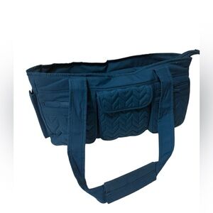 LUG Purple Streetcar Short Travel Diaper Purse Tote Shoulder Quilted Baby Bag